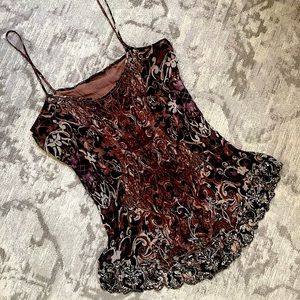 Tahari Crinkle Silk Cami